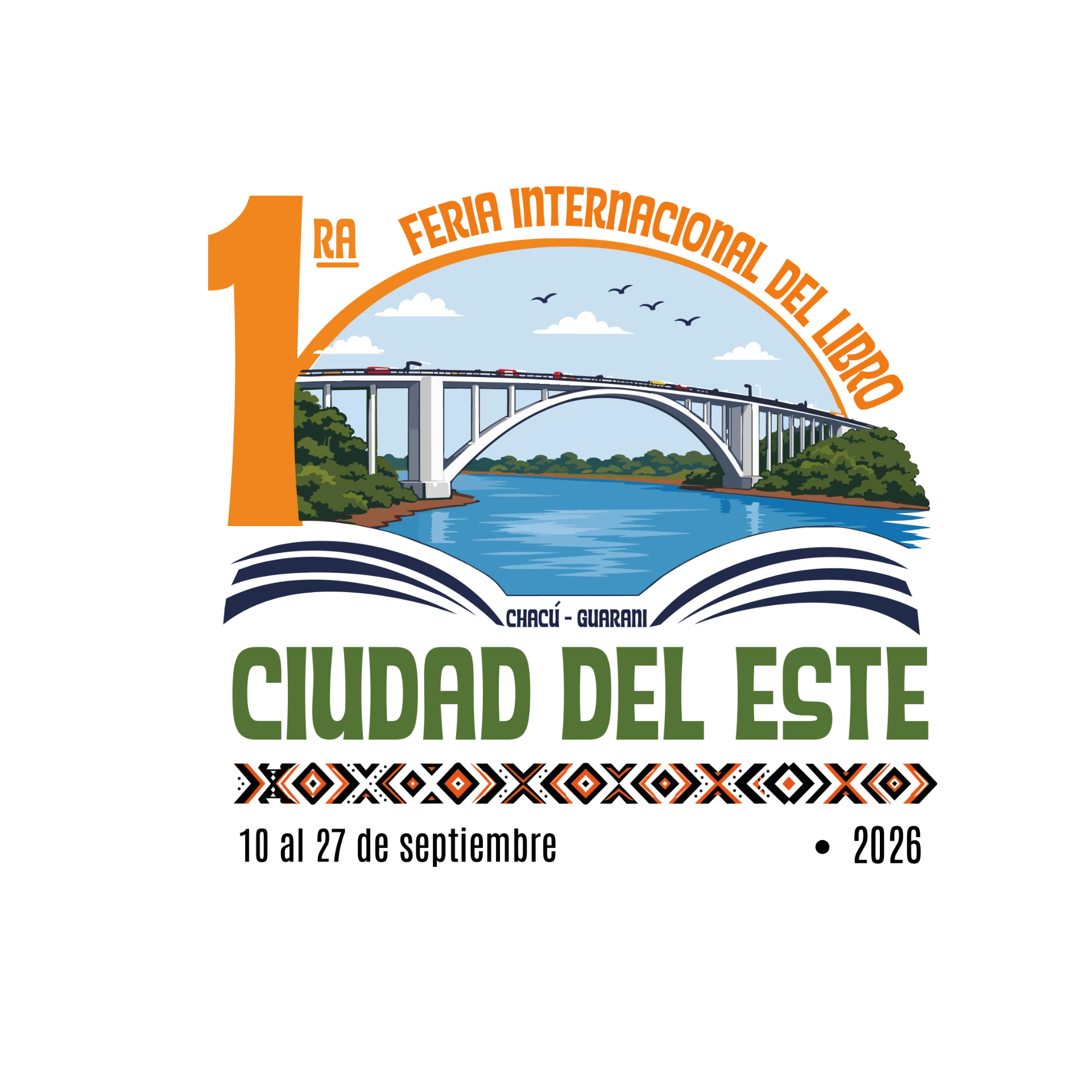 Isologo oficial de la 1era Feria Internacional del Libro de Ciudad del Este